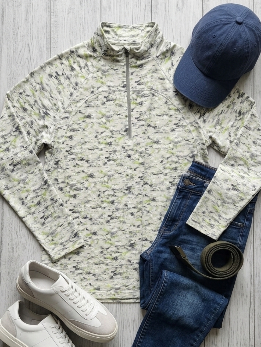 Eddie Bauer Camo Quarter-Zip Pullover